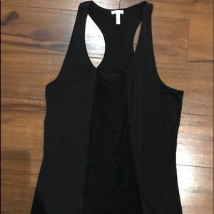 Black Fringe Tank Too Size S